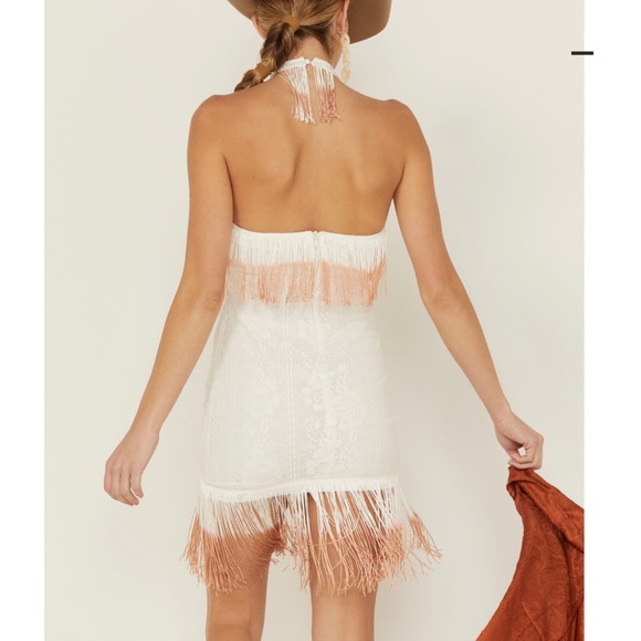 Shyanne Women's Fringe Halter Bodycon Dress - Picture 2 of 3